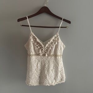 VENUS Cream Lace Camisole Top